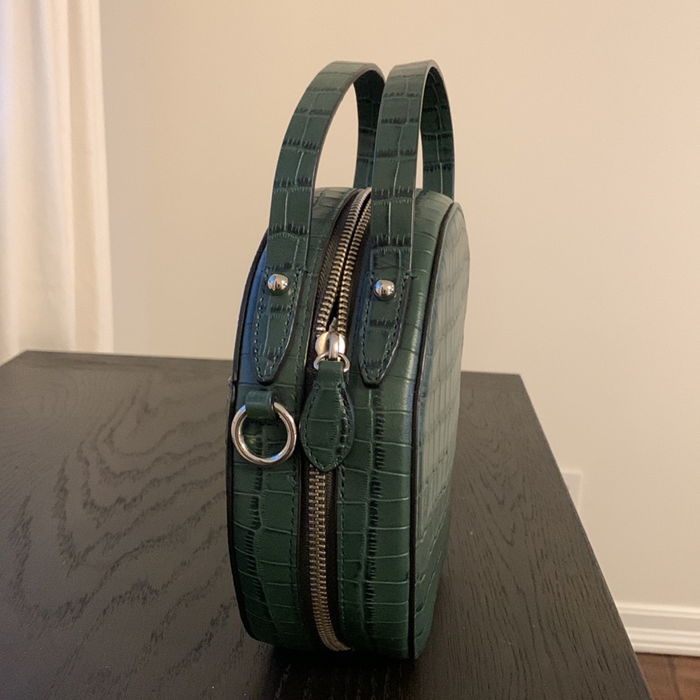 Rebecca Minkoff green leather croc circle bag - Picture 2 of 7